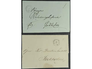 Sweden. K county. CARLSKRONA 1835–1837, arc postmark. Type3 or 4 on two covers sent to …