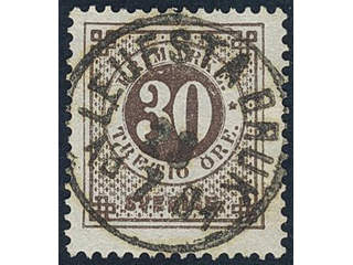 Sweden, Sverige, Sverige, Sverige. Facit 35f used, 30 öre dull brown with thick …