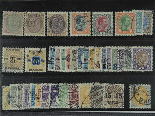 Denmark. Used 1875-1921. All different, e.g. F 34, 36, 44, 144, 162, 164, 181, 183-88,. …