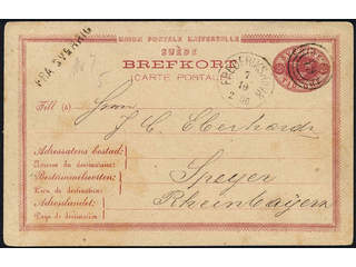 Sweden. Facit bKe4. Cancellations, DENMARK. Danish cancellations numeral 19, single …