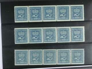 Sweden. Facit 169b ★★ , 110 öre greyish ultramarine-blue in three very fine–superb …
