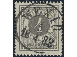 Sweden, Sverige, Sverige, Sverige. Facit 29c1 used, 4 öre dark grey on white paper. …