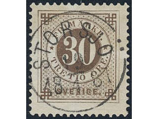 Sweden, Sverige, Sverige, Sverige. Facit 47a used, 30 öre olivish brown. Superb …