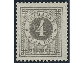 Sweden. Facit 29b ★, 4 öre grey-light grey. Opinion (shade) by HOW (2011). SEK 2500