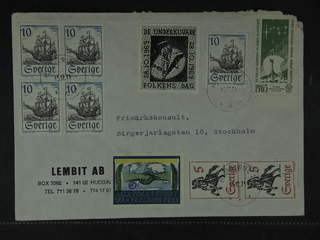 Sweden. Cover, Cover cancelled HUDDINGE 15.12.1971 with four different propaganda stamps …