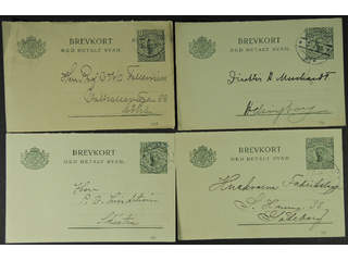 Sweden. Postal stationery, double postcard Facit bKd18 , Reply-paid postcard 8+7 öre …