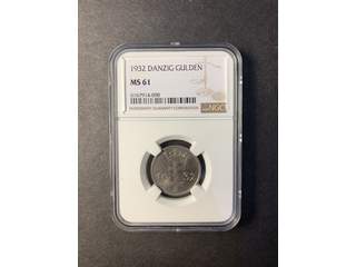 Danzig 1 gulden 1932, XF-UNC, NGC MS61