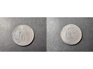 Peru 8 reales 1846, AU uppgraverad i vänster fält
