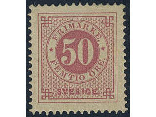 Sweden. Facit 48d ★, 50 öre dull carmine on yellowish paper. Superb–EXCELLENT. …
