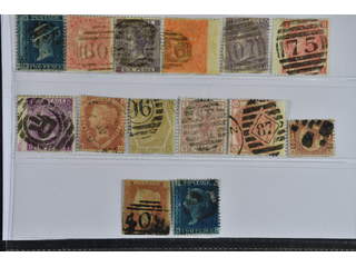 Britain. Used 1841–1873. All different, e.g. Mi 11B, 13Zz, 20, 24-25, 28, 30, 37-38, …