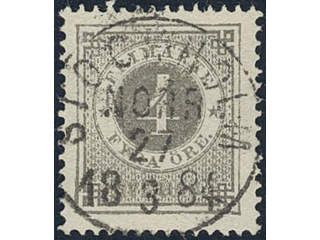 Sweden, Sverige, Sverige, Sverige. Facit 29d used, 4 öre deep grey-grey. EXCELLENT …