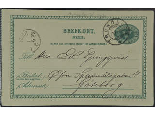 Sweden. Postal stationery, double postcard Facit bKd8 , Response card 5 öre sent from …