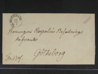 Sweden. O county. MARSTRAND 27.1.18 , arc postmark. Type 2 without year figure used in …