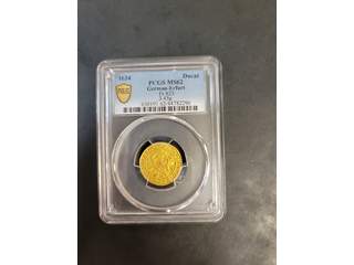 Erfurt Gustav II Adolf (1611-1632) 1 dukat 1634, 01, PCGS MS62