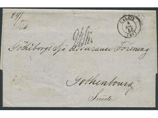 Sweden. Postage due mail. Postage due cancellation 24SK on incoming letter sent from …