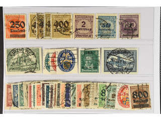 Germany Reich. Used 1922–30. All different, e.g. Mi 296-300, 330A(echtstamp), …