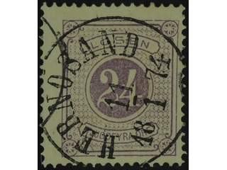 Sweden. Postage due Facit L7a used , 24 öre red-violet, perf 14. Beautiful copy …