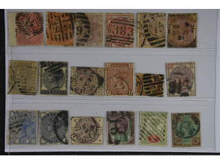 Britain. Used 1855-1887. All different, e.g. Mi 13z, 24, 40-41, 47, 58, 61-62, 74,. …