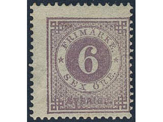 Sweden, Sverige, Sverige, Sverige. Facit 31c ★, 6 öre dull lilac. Opinion (shade) by …