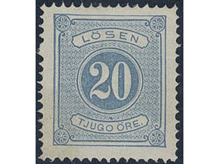 Sweden. Postage due Facit L6d ★, 20 öre blue-ultramarine, perf 14. Superb. Opinion …