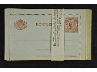 Sweden. Postal stationery, Letter card, Facit kB17, Letter card 15 öre in original …