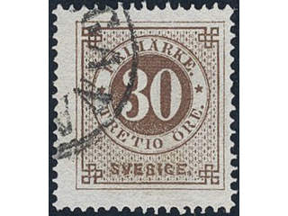 Sweden, Sverige, Sverige, Sverige. Facit 25b used, 30 öre reddish brown on ordinary …