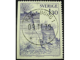 Sweden. Facit 1043 used , 1978 Travels of Linne´ 1.30 Kr blue, imperf at bottom and …