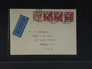 Sweden. Air mail cover Facit 286, 326A , 15+3x60 öre on air mail cover sent from …