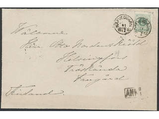 Sweden. Facit 30 on cover, 5 öre on printed matter sent from NÄFVERQVARN 31.12.1883 via …