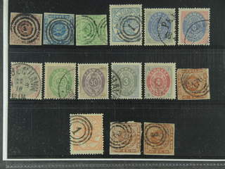 Denmark. Used 1851–1895. All different, e.g. F 2-3, 5, 11, 20, 30, and 34-36. Mostly …