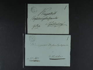 Sweden. C county. UPSALA 1831–1833, arc postmark. Type 1 on two covers sent to Falun and …