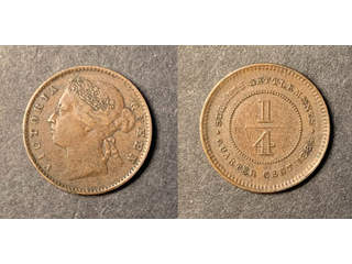 Straits Settlements Queen Victoria (1837-1901) 1/4 cent 1884, VF