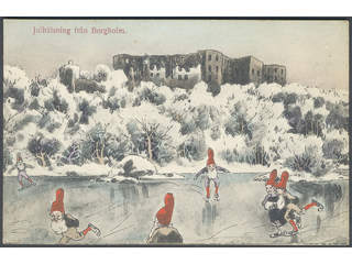 Sweden. Postcard"Gnome card", "Julhälsning från Borgholm". Unused card.