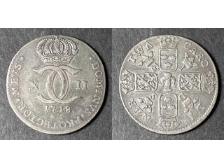 Sverige Karl XII (1697-1718) 2 caroliner 1718, 1/1+