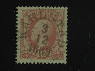 Sweden. Facit 45 used , 1886 Oscar II with posthorn on back 10 öre red. EXCELLENT …