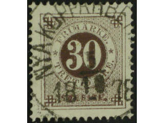Sweden. Facit 35b1 used , 30 öre black-brown. EXCELLENT cancellation NYA KOPPARBERGET …