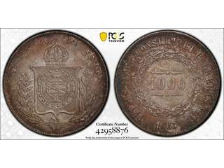 Brazil Pedro II (1831-1889) 1000 reis 1863, XF-UNC, PCGS MS62