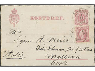 Sweden. Postal stationery, letter card Facit kB2, 45 , Letter card 10 öre additionally …