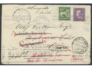 Sweden. Facit 175C, 144C cover , 10+15 öre on cover sent from STOCKHOLM 1 12.12.25 to …