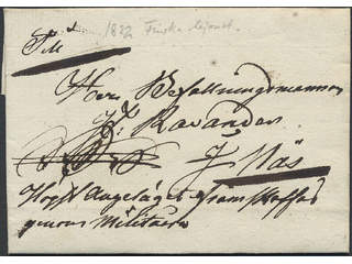 Finland Åland. Feather letterCrown post letter with partial feather in seal. Contents …
