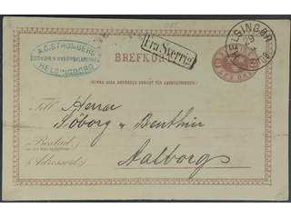 Sweden. Facit bKe6. DENMARK. Danish cancellations HELSINGØR 3.TOG 29.4 and FRA SVERRIG …