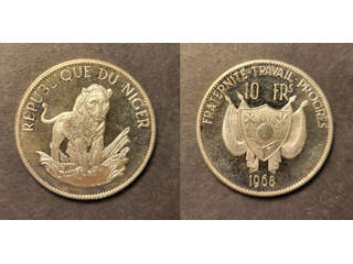 Niger 10 francs 1968, PROOF