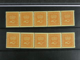 Sweden. Facit 168b ★★ , 1 Krona reddish orange on thick rose toned paper in two very …