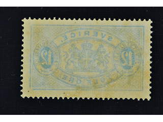 Sweden. Official Facit Tj25bv6 ★★ , 10/12 öre dull light blue with set-off. Superb …