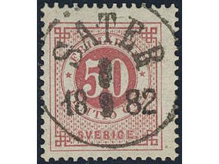Sweden, Sverige, Sverige, Sverige. Facit 36f used, 50 öre rose-red. EXCELLENT …
