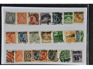 Denmark. Used 1871–1934. Back-of-the-book. All different, e.g. Tj 1-2, Tj14, Tj20-24, …