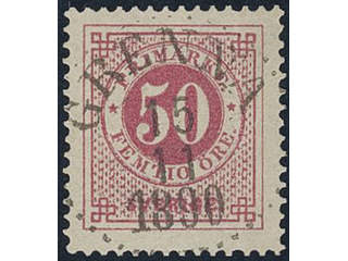 Sweden. Facit 48b used, 50 öre carmine, even print. EXCELLENT cancellation GRENNA …