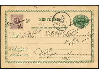 Sweden. Facit bKe7, 44. Cancellations, DENMARK. Danish cancellation FRA SVERIGE M …