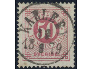 Sweden, Sverige, Sverige, Sverige. Facit 36b used, 50 öre carmine-rose. Superb …