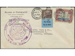 U.S.A. Cover, Zeppelin cover to Gremany 6.9.1945.